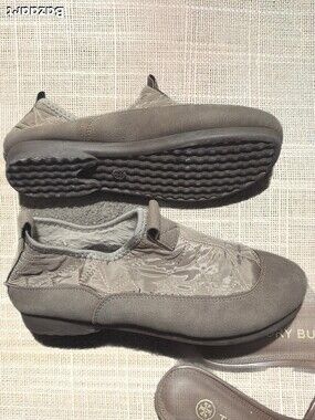 Source Unknown Taupe Quilted Slip-On Slippers